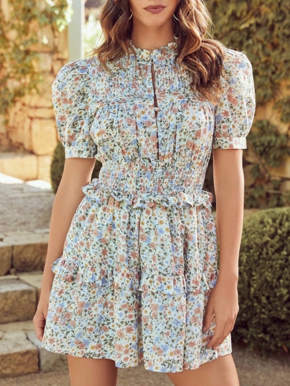 VICI Floral Ruffle Dress Size Medium - Picture 1 of 8